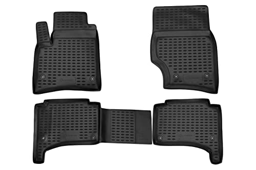 Dopasowane dywaniki samochodowe ELEMENT 3D zaprojektowane do VW Touareg I 2002-2010, 4-częściowy