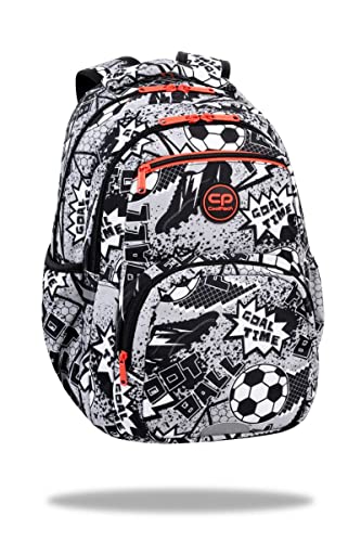 Coolpack Pick Plecak szkolny Unisex dzieci, Grey Ball, 41 x 30 x 16 cm, Designer