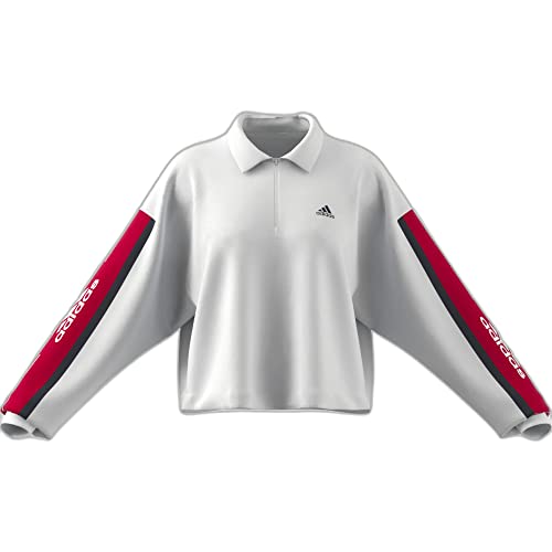 adidas Damska bluza (Long Sleeve) W Bluv Q4 SWT G, White/Legend Ink/Vivid Red, HL2109, M