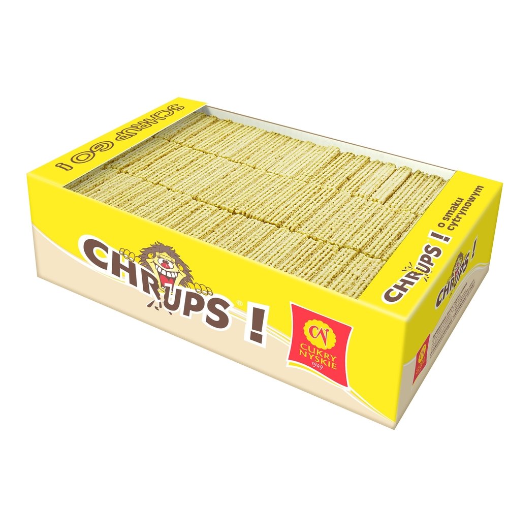WAFLE CHRUPS O SMAKU CYTRYNOWYM CUKRY NYSKIE 2,7KG
