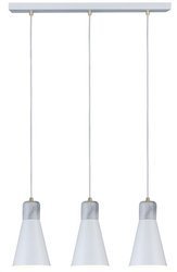 Biała lampa wisząca Ivar ze złotymi detalami
