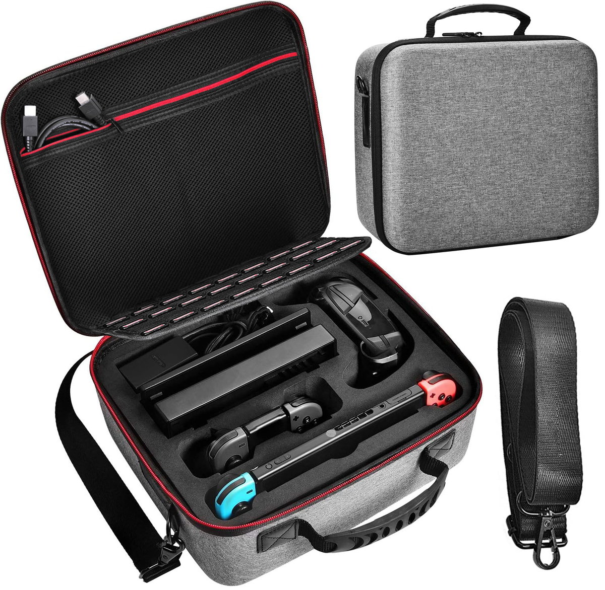 Etui case kuferek walizka torba do Nintendo Switch i Nintendo Switch OLED | szary