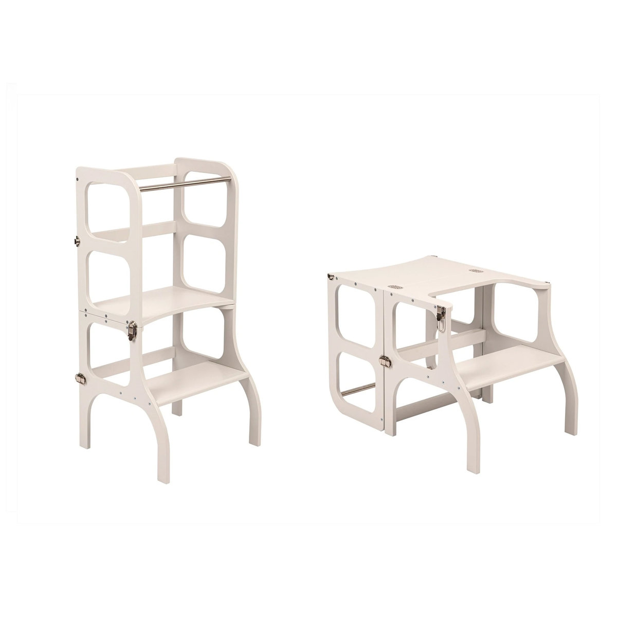 Małpiszon, pomocnik kuchenny 2w1 jasnoszary