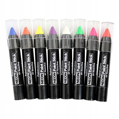 Kredki do twarzy ciała Neon Uv buzi szminka 8x3.5g
