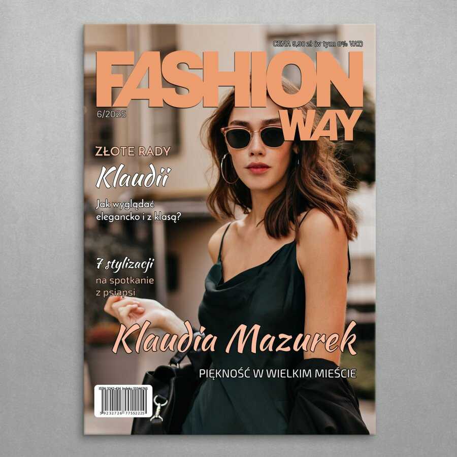 Plakat metalowy personalizowany M ze zdjęciem Fashion Way dla