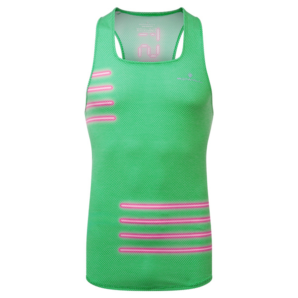 RONHILL koszulka bez rękawów biegowa męska GOLDEN HOUR VEST bright green fast