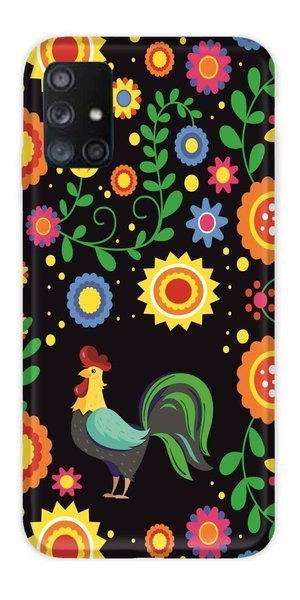 CaseGadget ETUI NADRUK SŁOWIAŃSKI KOGUT CZARNY SAMSUNG GALAXY A51 5G