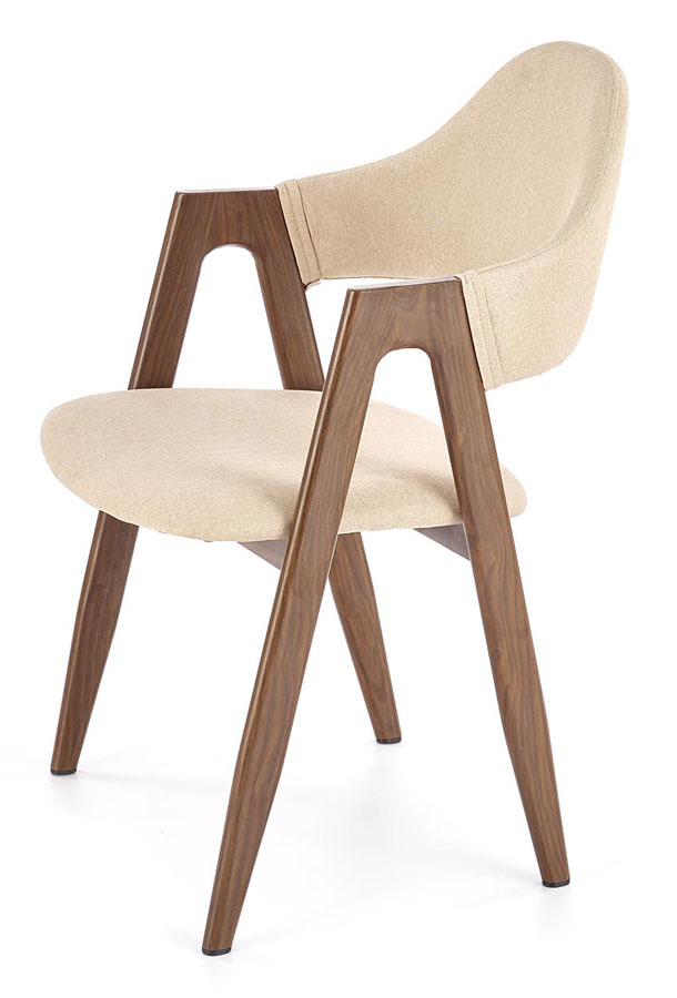 Beżowe krzesło z podłokietnikami - Hamo 2X