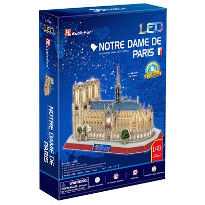 Dante PUZZLE 3D KATEDRA NOTRE DAME 149 EL PODŚWIETLANA LED