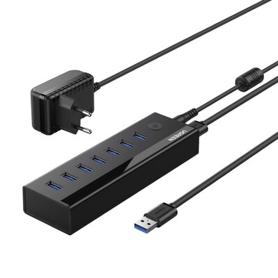 Adapter 7w1 UGREEN US219 Hub USB do 7x USB 3.0 (szary)