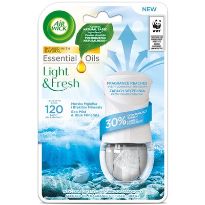Air Wick Essential Oils wtyczka elektryczna i wkład Morska Mgiełka i Błękitne Minerały 19ml