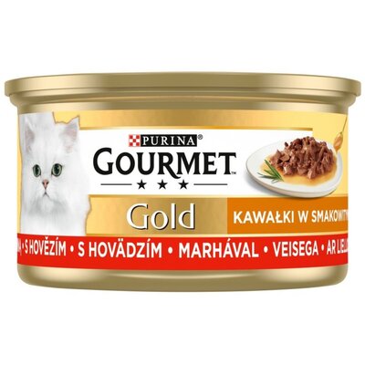 Purina Gourmet Gold Sauce Delight Wołowina 85g