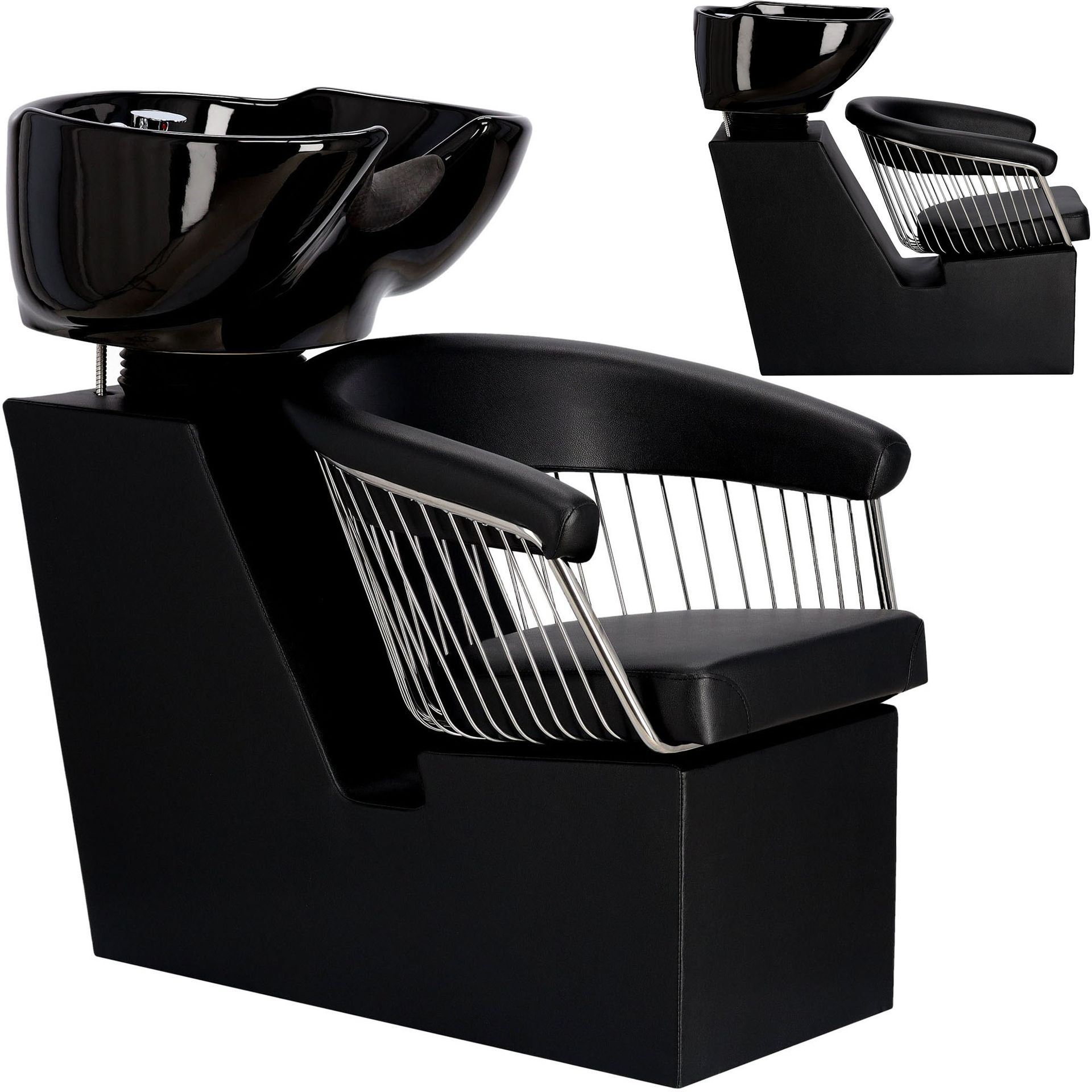 Myjnia myjka fryzjerska barberska do salonu fryzjerskiego barberskiego ruchoma misa ceramiczna armatura bateria słuchawka