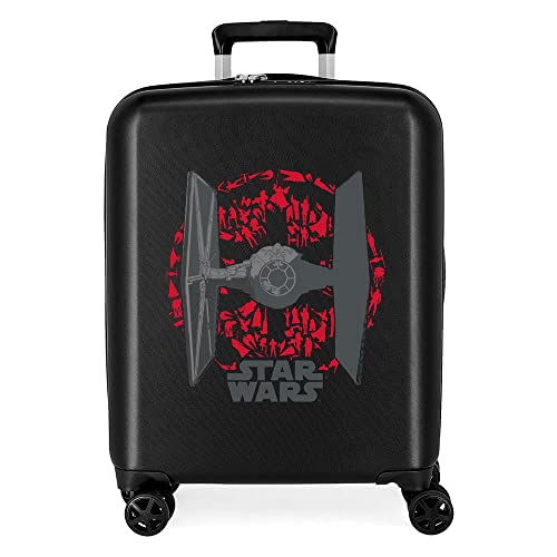 Star wars Tie Fighter Walizka kabiny Czarny 40x55x20 cms Twarde mocowanie ABS Wbudowany 38,4l 2,82 kg 4 koła Podwójne Bagaż Ręczny, czarny, Talla única, Walizka kabinowa