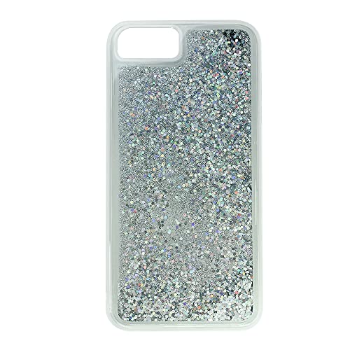 Babaco Etui na telefon iPhone 7 PLUS/ 8 PLUS płynny efekt brokatu, srebrne