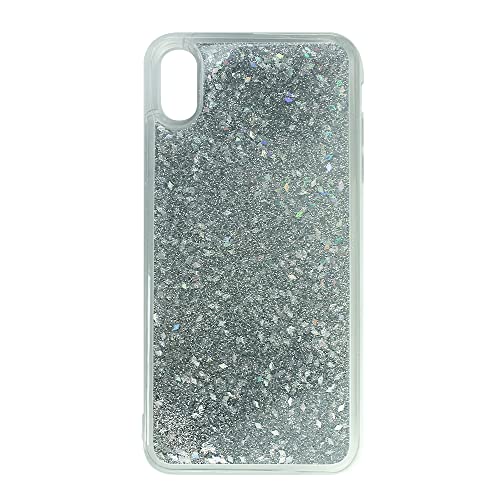 Babaco Etui na telefon iPhone XS Max płynny efekt brokatu, srebrne