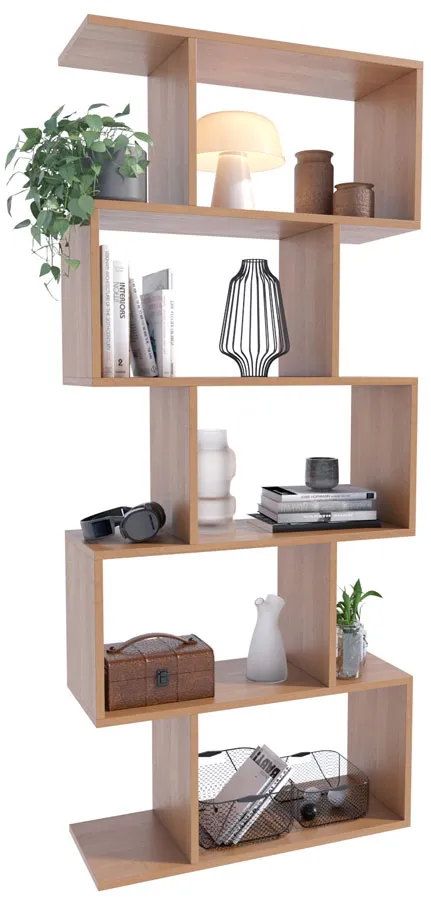 Ażurowy Regał Stojący Olcha R7-G28