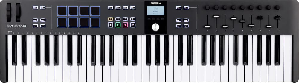 ‌ARTURIA KeyLAB Essential 61 MK3 Black ♦ NATYCHMIASTOWA WYSYŁKA ♦ 30 DNI NA ZWROT ♦ GWARANCJA DOOR-TO-DOOR