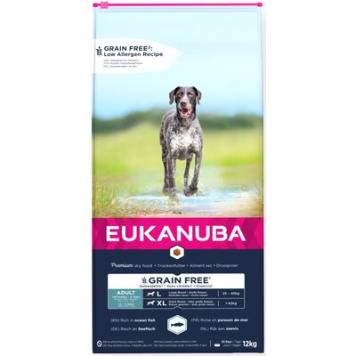 Senior large Grainf Free ryba oceaniczna pies 12KG