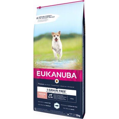 Senior small/medium Grain Free ryba oceaniczna pies 12KG