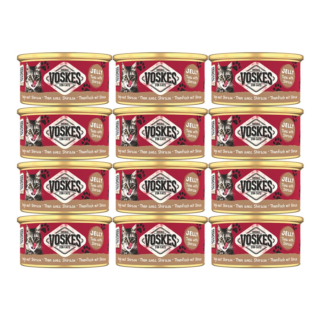 Voskes Tuńczyk z Sardelą w Galaretce mokra karma dla kota waga 12x85 g