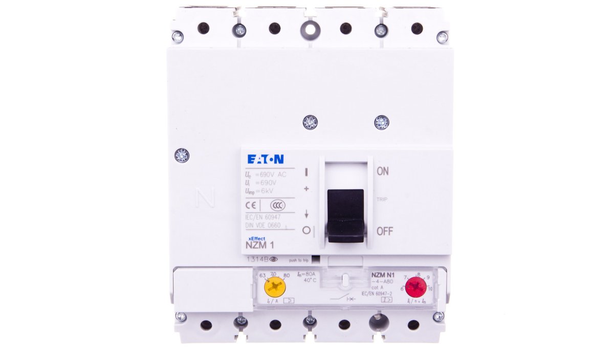 Eaton Wyłącznik mocy 80A 4P 50kA NZMN1-4-A80 265817 265817