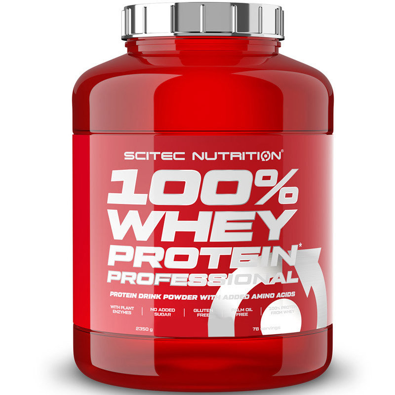 Scitec 100% Whey Protein Professional [ 2350g ] - Odżywka wysokobiałkowa - Koncentrat białka serwatkowego