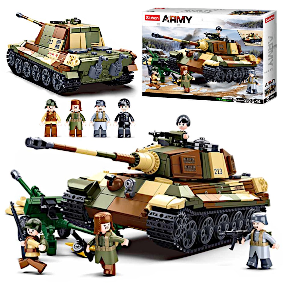 Klocki Czołg Niszczyciel Tygrys/ Panzerjäger armia komp. LEGO