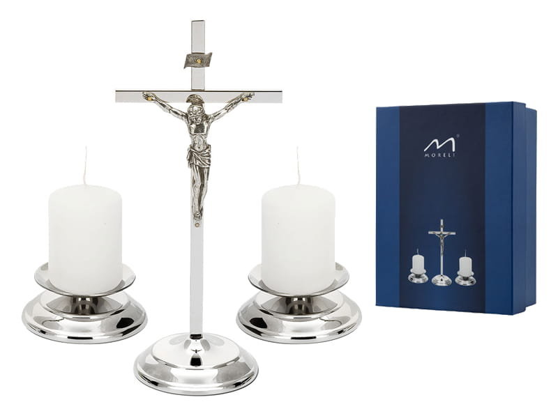 Zestaw kolędowy ze stali nierdzewnej srebrny 20 cm