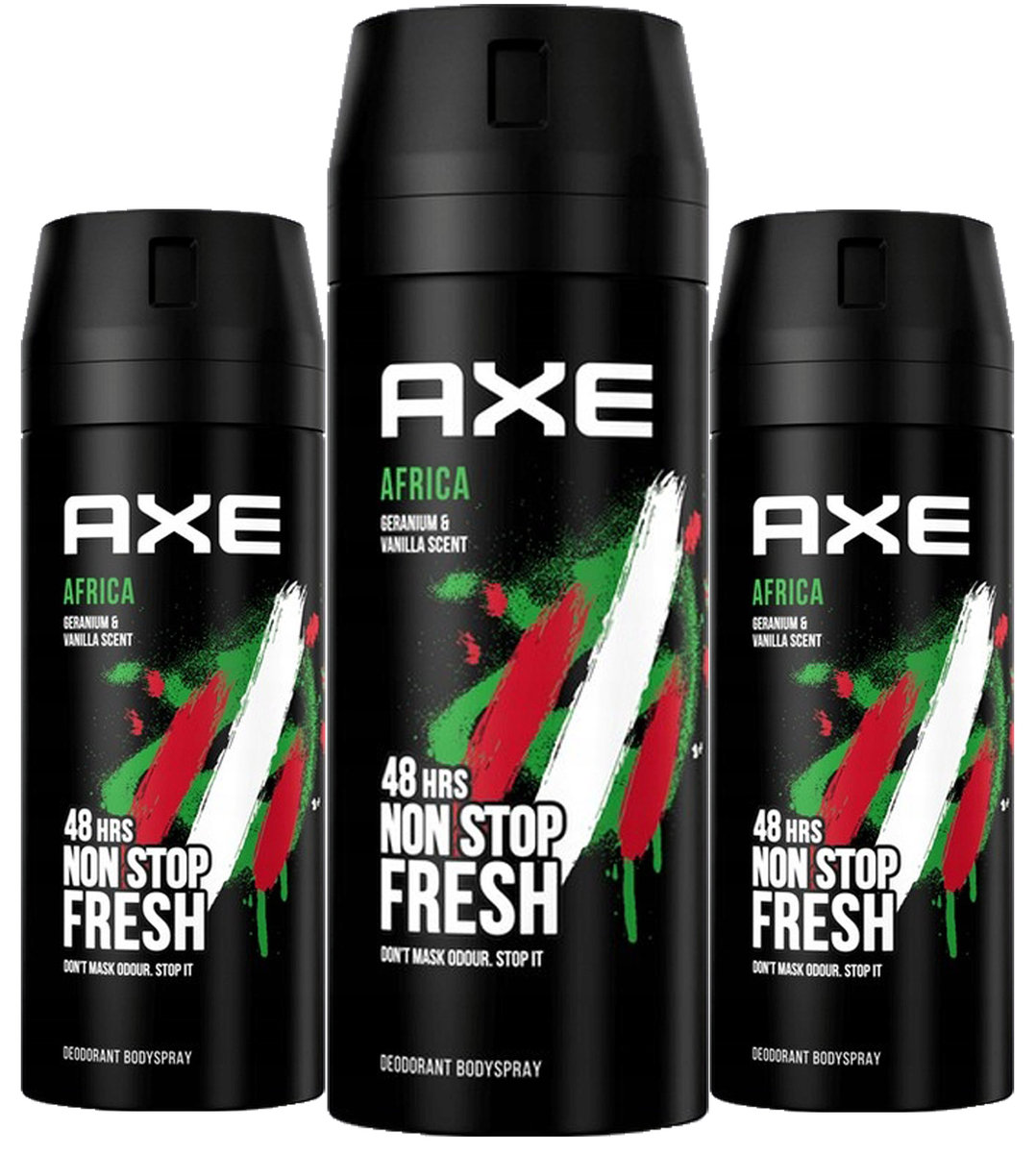 Axe Africa, Dezodorant w aerozolu, 3x150ml