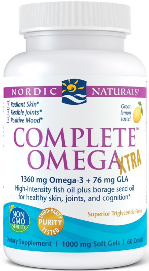 Omega Pharma NORDIC NATURALS Nordic Naturals Complete Xtra 1360mg smak cytrynowy 60 kapsułek 1125066