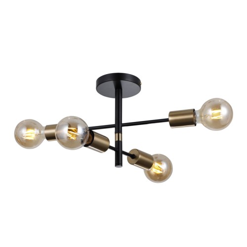 Klasyczna lampa sufitowa do salonu Piansi PND-4025-4-BL-HBR Italux mosiądz