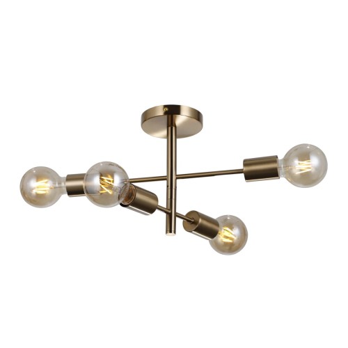 Jadalniana lampa sufitowa Piansi PND-4025-4-HBR Italux metalowa mosiądz
