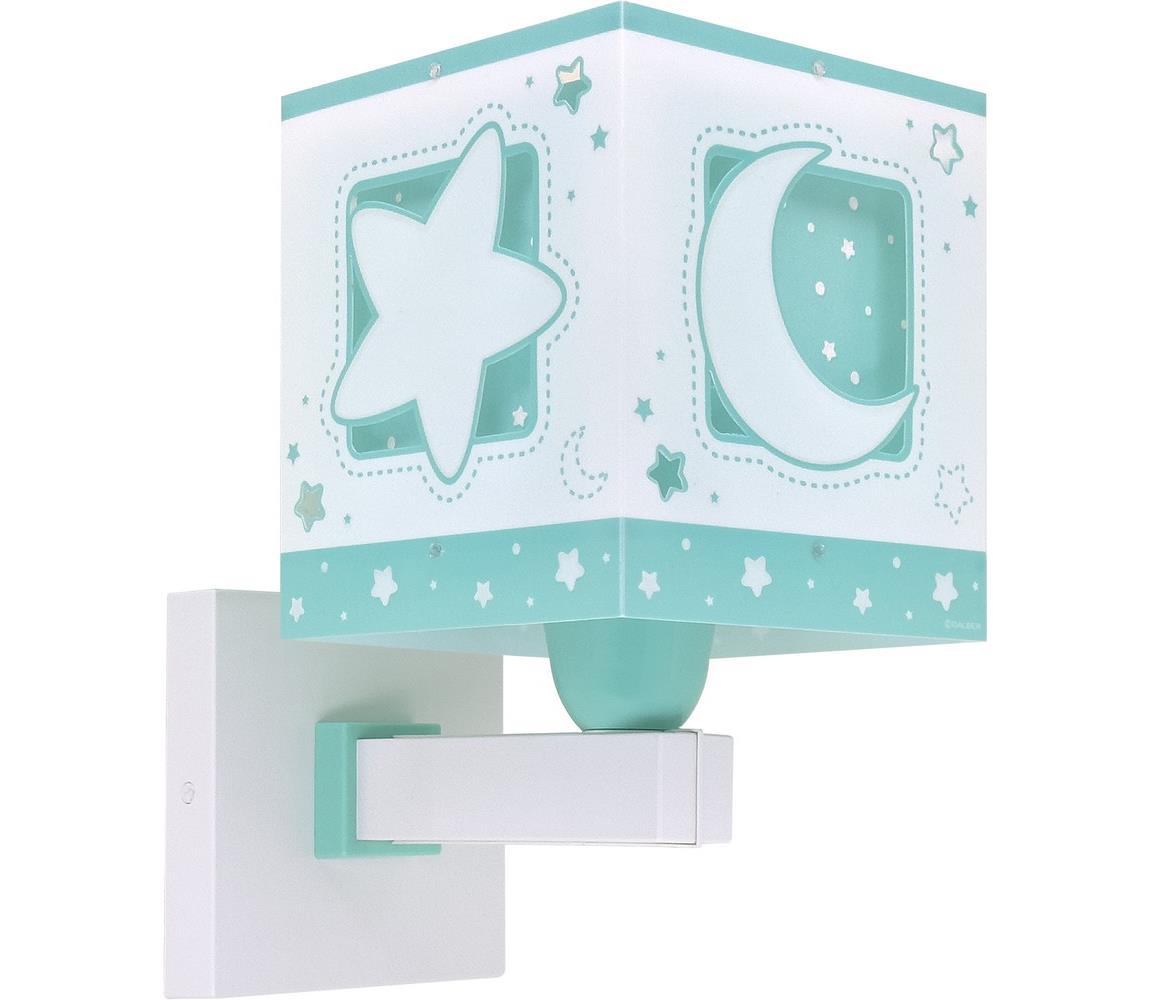 Dalber 63239H - Kinkiet dziecięcy MOONLIGHT 1xE27/15W/230V zielony