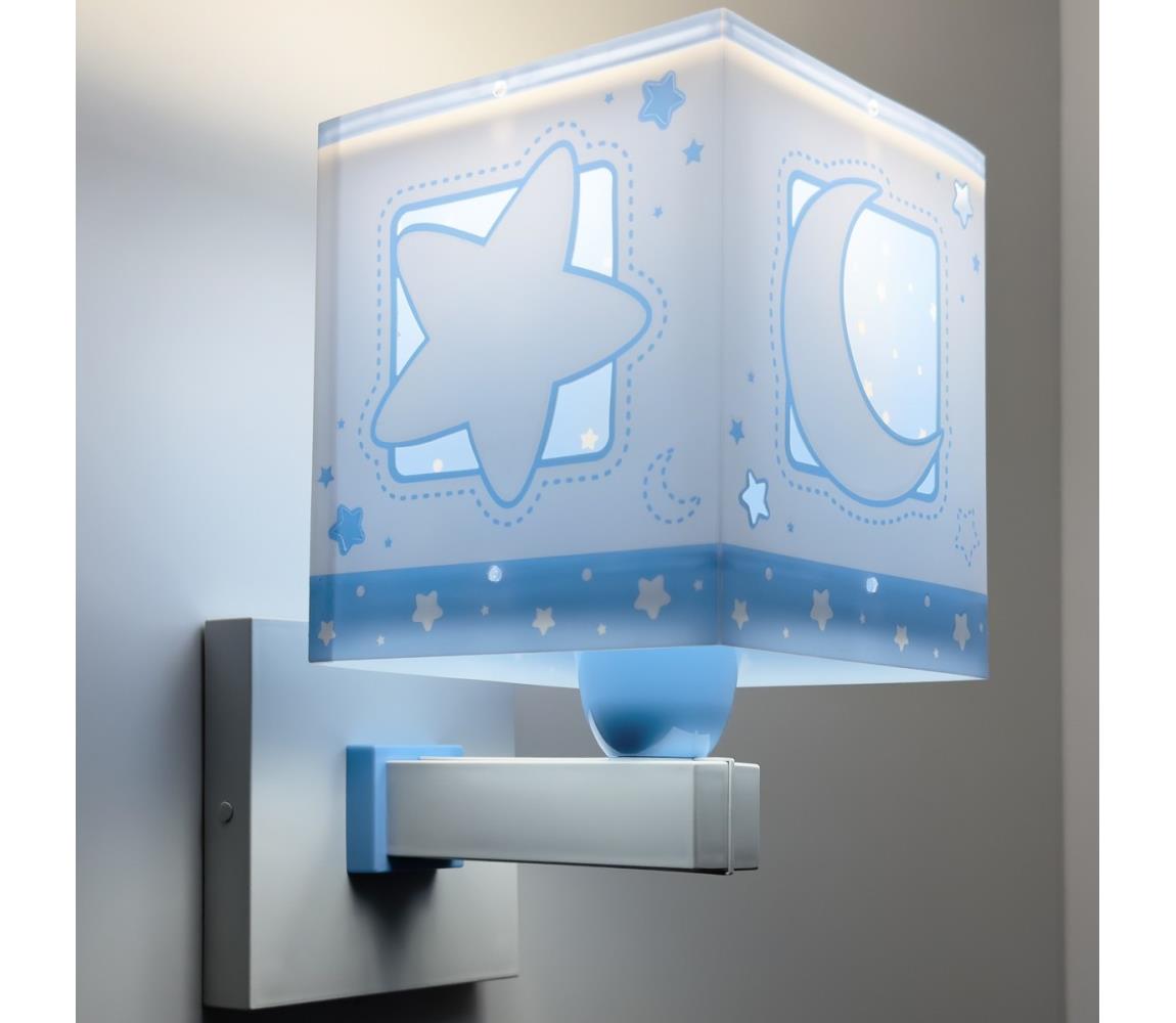 Dalber 63239T - Kinkiet dziecięcy MOONLIGHT 1xE27/15W/230V niebieski