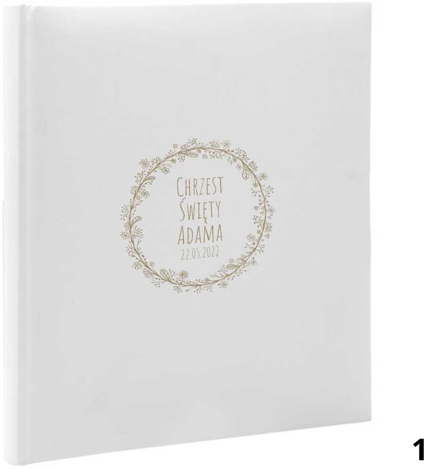 Album na chrzest, wklejany, 60 kremowych stron, personalizowany, 5 wzorów