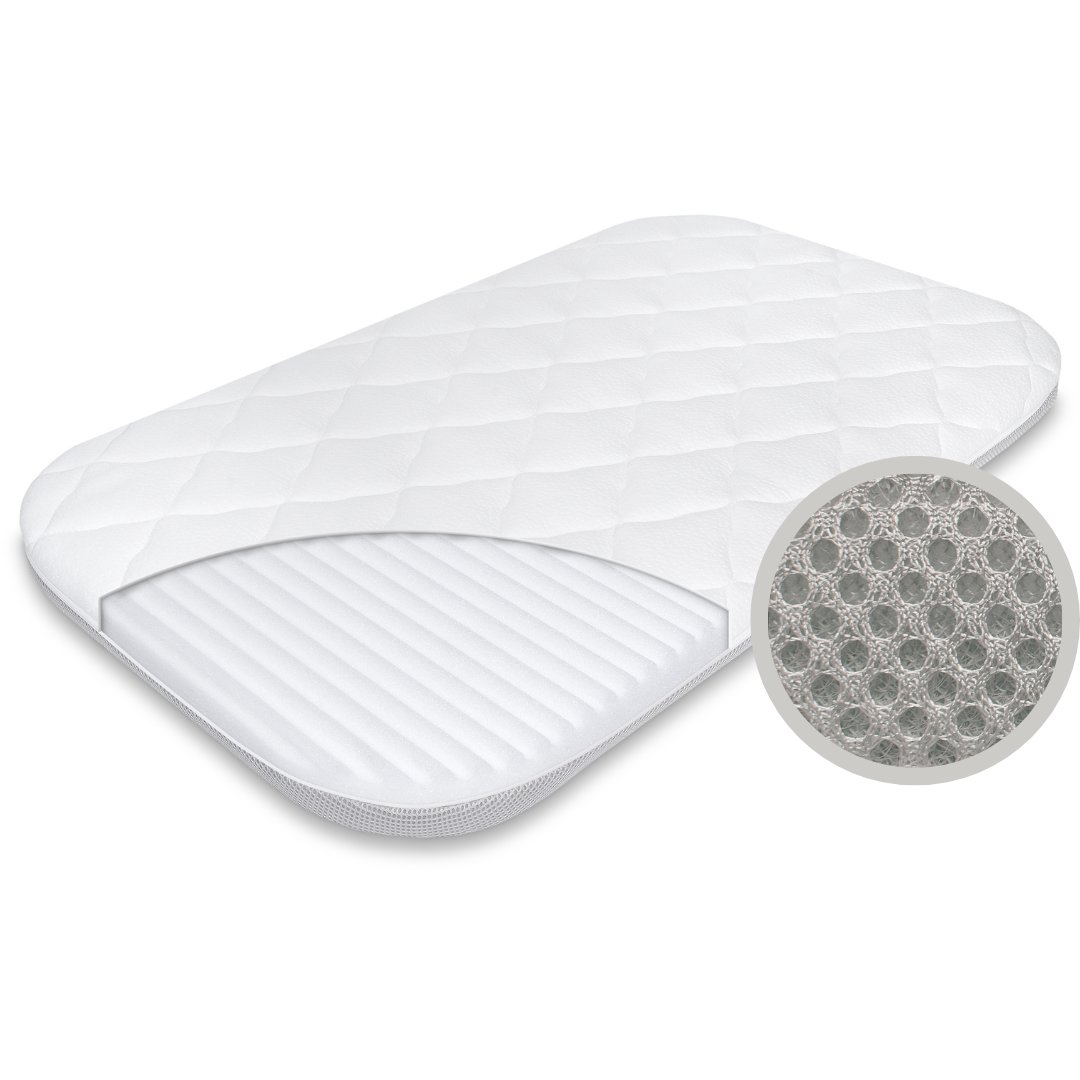 Materac piankowy do łóżeczka dostawnego 86x50 cm Manufaktura Materacy MoMi Smart Bed H2/H3