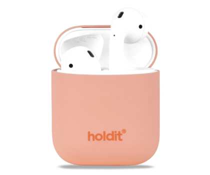 Zdjęcia - Etui na słuchawki Holdit Silicone Case AirPods 1&2 Pink Peach - darmowy odbiór w 22 miastach 