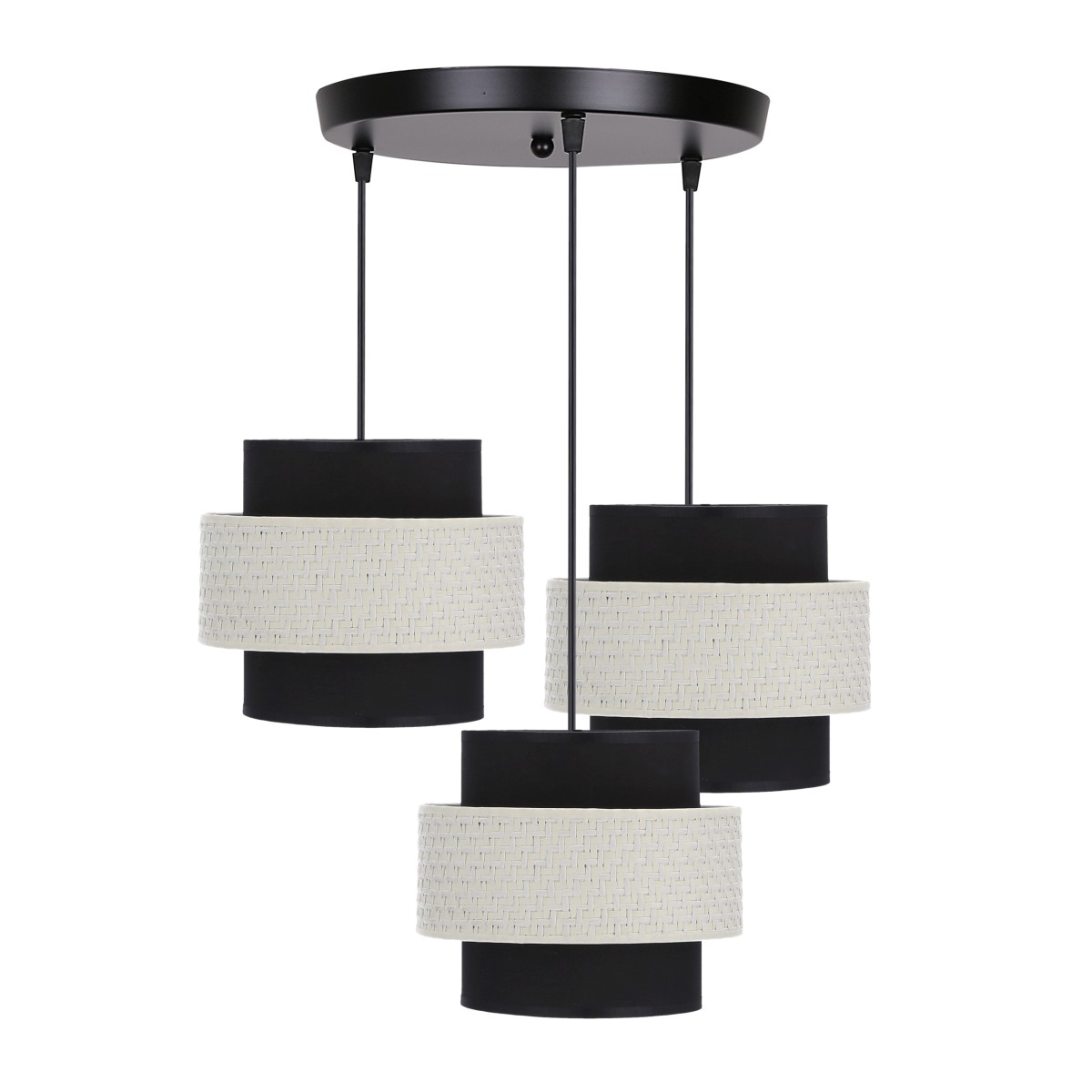 Lampa wisząca w kolorze czarno-białym 33-17833 z serii BENTA