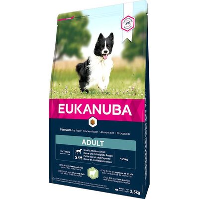 Karma Dla Psa Eukanuba Adult Small&Medium Breeds Lamb&Rice 2,5Kg