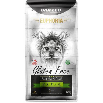 BIOFEED EUPHORIA Gluten Free Small & Medium dla psów małych i średnich ras z jagnięciną 12kg