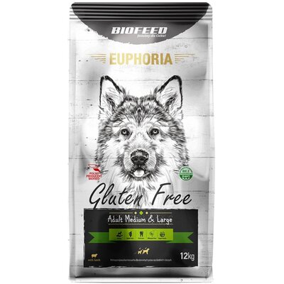 BIOFEED EUPHORIA Gluten Free Medium & Large dla psów średnich i dużych ras z jagnięciną 12kg