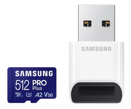 Samsung 512GB microSDXC PRO Plus 180MB/s z czytnikiem (2023)