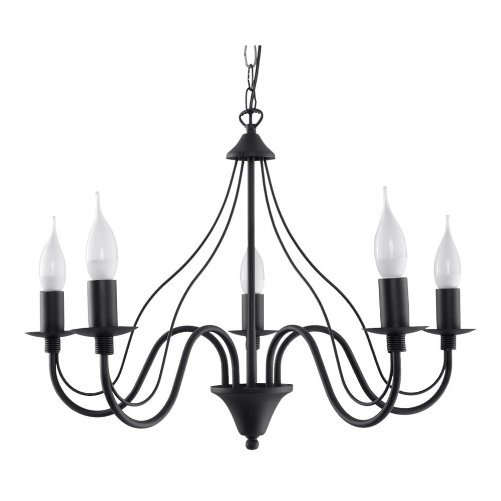 Czarny żyrandolo Sollux Floriano 5