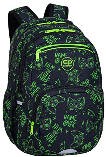 Coolpack Pick Plecak szkolny Unisex - Dla dzieci i młodzieży, Noc gier, 41 x 30 x 16 cm, designerski