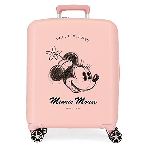 Disney Minnie You Are Magic Walizka kabiny Nude 40x55x20 cms Twarde mocowanie ABS Wbudowany 38,4l 2,82 kg 4 koła Podwójne Bagaż Ręczny, Różowy, Talla única, Walizka kabinowa