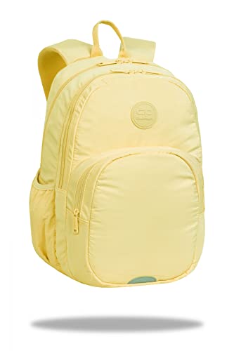 Coolpack F109649, Plecak szkolny RIDER PASTEL/POWDER YELLOW, Żółty, Ciasto/żółty proszek, 43 x 31 x 19 cm, Designer