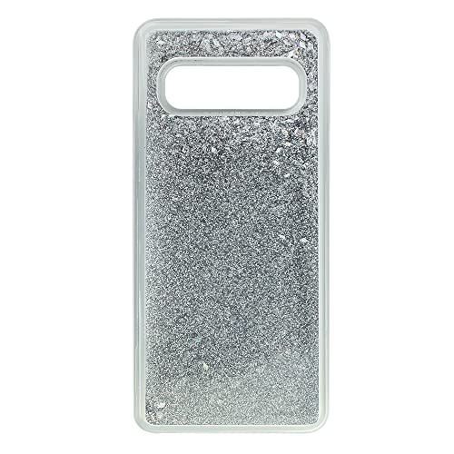 Babaco Etui na telefon Samsung S10 płynny efekt brokatu, srebrne