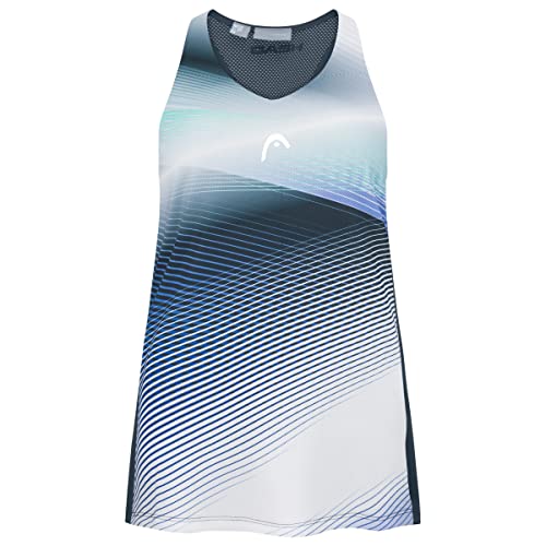 HEAD Agility tank top dziewczęcy, granatowy/nadruk, 164