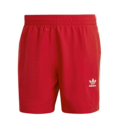 adidas, Originals Adicolor kostium kąpielowy, 3 paski, szkarłat/biały, rozmiar M, męski